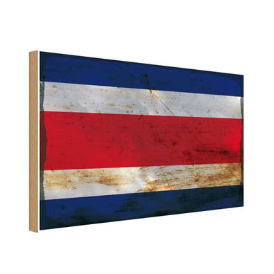 Holzschild 20x30 cm - Costa Rica Costa Rica Rost