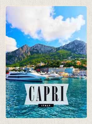 Blechschild 20x30 cm - Capri Italy Insel Meer Urlaub