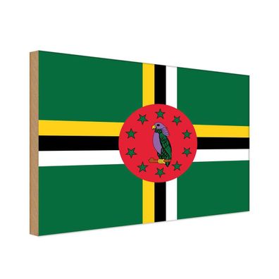 vianmo Holzschild Holzbild 20x30 cm Dominikanische Republik Fahne Flagge