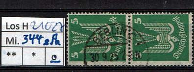 Los H21027: Deutsches Reich Mi. 344 X, gest. Paar