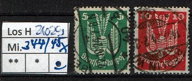 Los H21029: Deutsches Reich Mi. 344/45 X, gest.