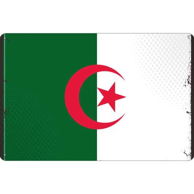 vianmo Blechschild Wandschild 18x12 cm Algerien Fahne Flagge