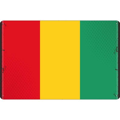 vianmo Blechschild Wandschild 30x40 cm Guinea Fahne Flagge