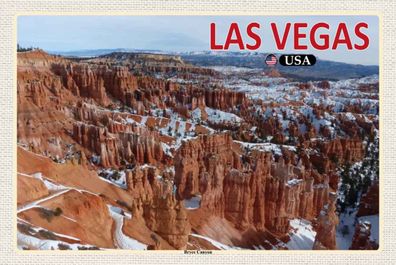 Holzschild 20x30 cm - Las Vegas USA Bryce Canyon