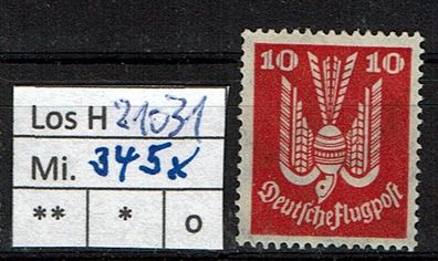 Los H21031: Deutsches Reich Mi. 345 X * *