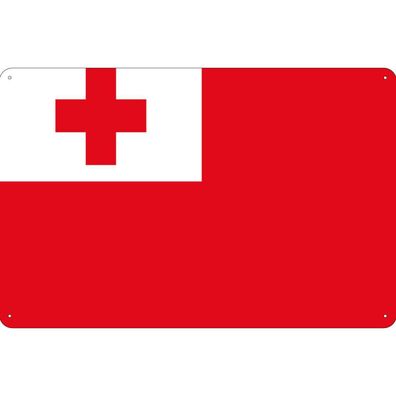 vianmo Blechschild Wandschild 20x30 cm Tonga Fahne Flagge