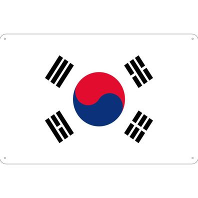 vianmo Blechschild Wandschild 20x30 cm Südkorea Fahne Flagge