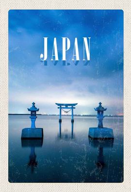 Blechschild 20x30 cm - Japan Asien Meer Kultur Architektur
