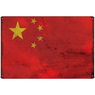 vianmo Blechschild Wandschild 30x40 cm China Fahne Flagge