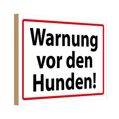 vianmo Holzschild 20x30 cm Warnung Warnung vor den Hunden