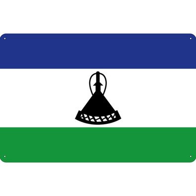 vianmo Blechschild Wandschild 20x30 cm Lesotho Fahne Flagge