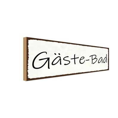 vianmo Holzschild 27x10 cm Haus Garten Gäste-Bad