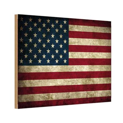 Holzschild 18x12 cm - Vereinigte Staaten Amerika USA