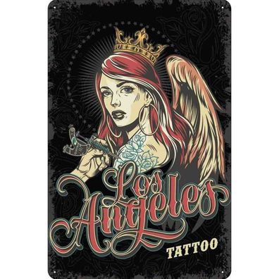 Blechschild 30x40 cm - Tattoo Los Angeles