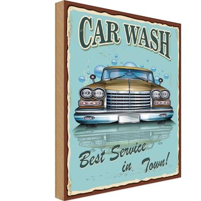 Holzschild 20x30 cm - Car Wash best service in town