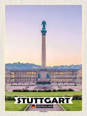 Blechschild 30x40 cm - Stuttgart Deutschland Schlossplatz