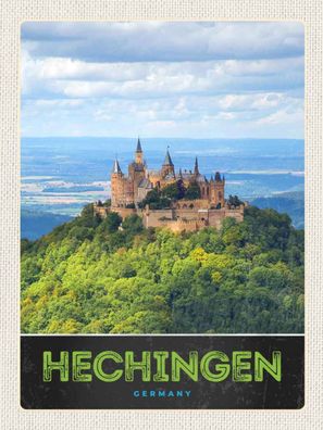 Holzschild 30x40 cm - Hechingen Aussicht Burg Hohenzollener