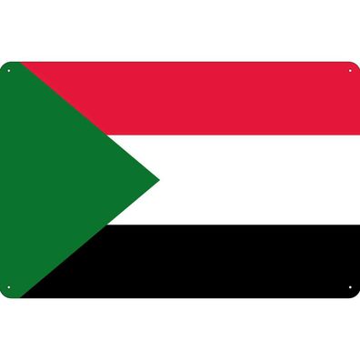 vianmo Blechschild Wandschild 20x30 cm Sudan Fahne Flagge