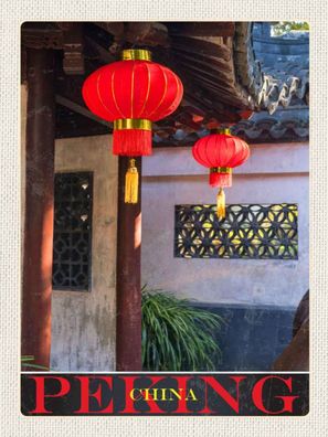 Holzschild 30x40 cm - Pekimg China Kultur rote Laterne
