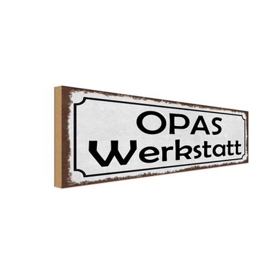 vianmo Holzschild 27x10 cm Garage Werkstatt Opas Wekstatt Familie