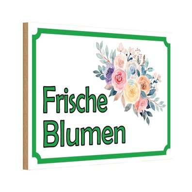 vianmo Holzschild 18x12 cm Hofladen Marktstand Laden frische Blumen Verkauf