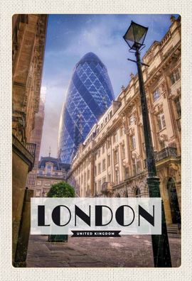 Blechschild 20x30 cm - London England Mittelalter Bild