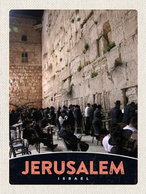 vianmo Holzschild 30x40 cm Stadt Jerusalem Israel Gebet beten