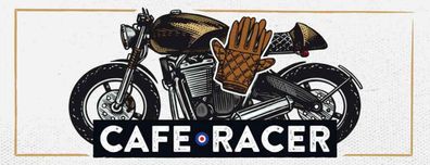 Blechschild 27x10 cm - Cafe Racer Motorrad