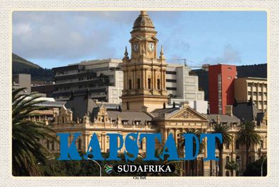 Blechschild 20x30 cm - Kapstadt Südafrika City Hall