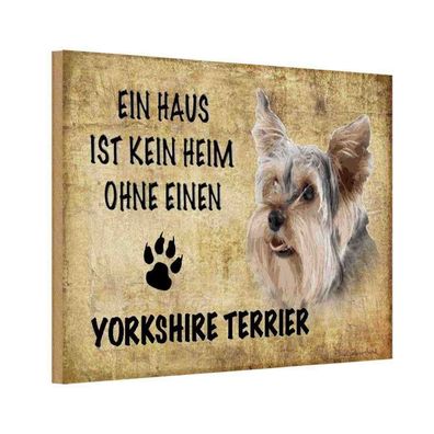 vianmo Holzschild 20x30 cm Tier Yorkshire Terrier Hund Metal