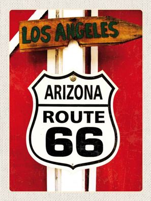 Holzschild 30x40 cm - USA Los Angeles Arizoa Route 66