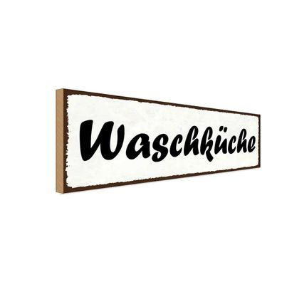 vianmo Holzschild 27x10 cm Haus Garten Waschküche
