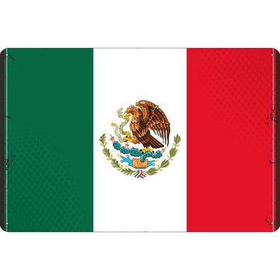 vianmo Blechschild Wandschild 18x12 cm Mexiko Fahne Flagge