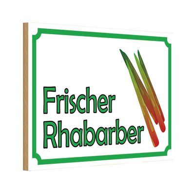 vianmo Holzschild 20x30 cm Hofladen Marktstand Laden frische Rhabarber Hofladen