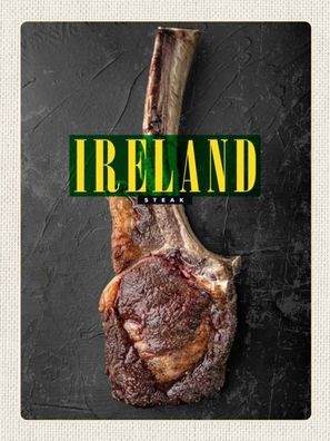 Holzschild 30x40 cm - Irland Irisches Anbus Tomahawk Steak