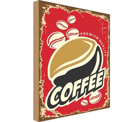vianmo Holzschild 20x30 cm Essen Trinken Kaffee Premium Quality Coffee