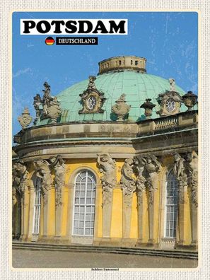 vianmo Holzschild 30x40 cm Stadt Potsdam Schloss Sanssouci