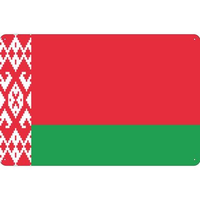 vianmo Blechschild Wandschild 30x40 cm Weißrussland Fahne Flagge