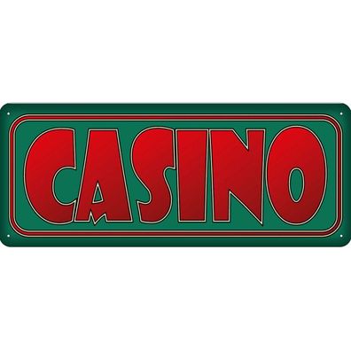 Blechschild 27x10 cm - Casino