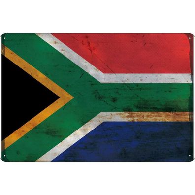 vianmo Blechschild Wandschild 20x30 cm Südafrika Fahne Flagge