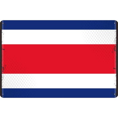 vianmo Blechschild Wandschild 30x40 cm Costa Rica Fahne Flagge