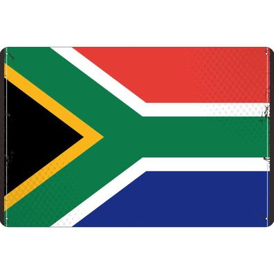 vianmo Blechschild Wandschild 18x12 cm Südafrika Fahne Flagge