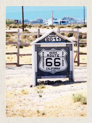 Holzschild 30x40 cm - Amerika USA California 2011 Route 66