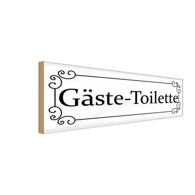 vianmo Holzschild 27x10 cm Haus Garten Gäste-Toilette