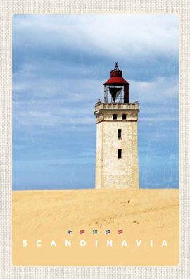 Blechschild 20x30 cm - Skandinawien Turm Natur Trip