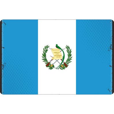 vianmo Blechschild Wandschild 30x40 cm Guatemala Fahne Flagge