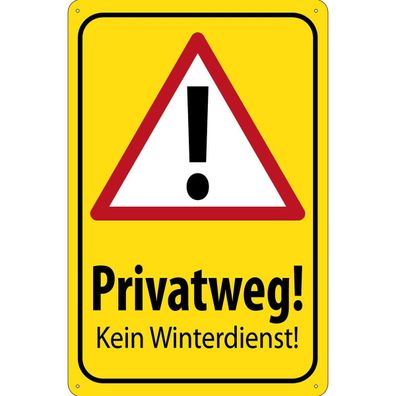 vianmo Blechschild 30x40 cm gewölbt Warnung Privatweg kein Winterdienst