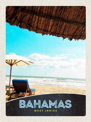 vianmo Holzschild 30x40 cm Abenteuer & Reisen Bahamas west IndienSonne