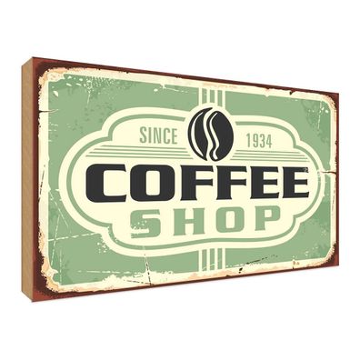 vianmo Holzschild 30x40 cm Essen Trinken Kaffee Coffee Shop since 1934