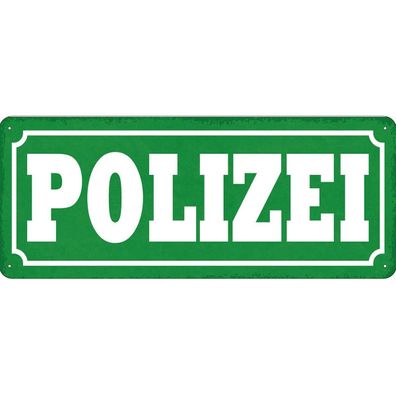 vianmo Blechschild 27x10 cm gewölbt Beruf Arbeit Polizei
